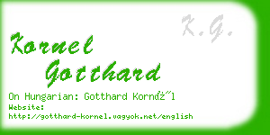 kornel gotthard business card